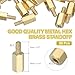 PATIKIL M2.5 x 8+5 mm Female Thread Hex Brass PCB Standoff, 50 Pcs for FPV Drone Quadcopter PCB Motherboard Steel Screw Nut Set Computer Electrical, Gold