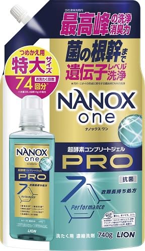 ナノックス ワン　詰め替え　プロ 7個　部屋干し2個　ニオイ専用1個 Amazon.co.jp: NANOX one PRO 詰替 特大740g : ドラッグストア