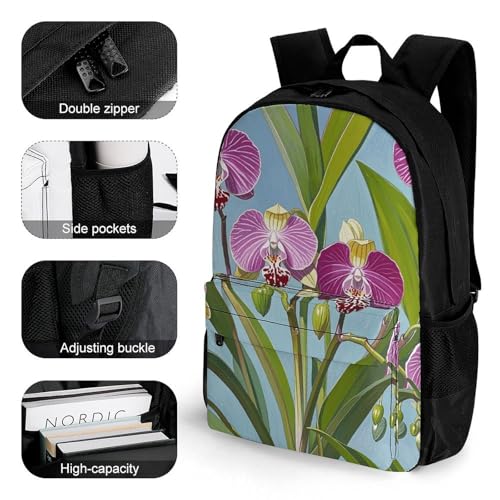 Mochila ligera con patrón Bell Orchid para adultos miniatura 3