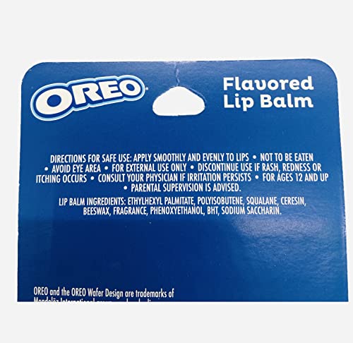 Taste Beauty (1) Stick Oreo Cookie Flavored Lip Balm Gluten Free - Blue Tube Carded - Net Wt. 0.12 Oz #TOP1
