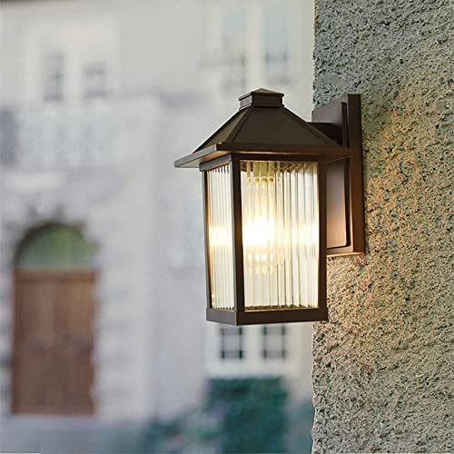 Lanterne murale extérieure noire E27 de 33 cm pour éclairage de balcon