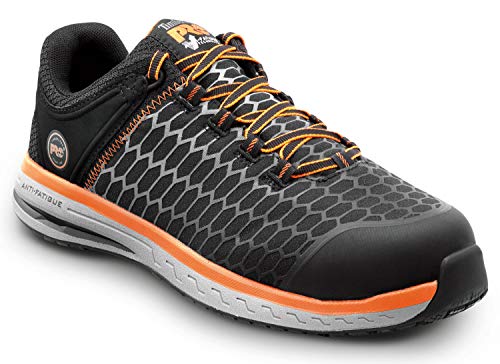 Timberland PRO Timberland PRO Powerdrive, Men's, Black/Orange, Comp Toe, EH, MaxTrax Slip Resistant Low Athletic (11.0 W)