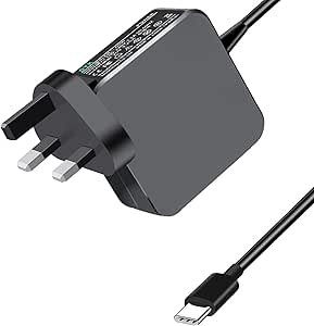45W USB-C AC Charger For Lenovo Chromebook, ThinkPad, Yoga & More - Universal Type C Laptop Charger