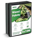 DMSELL 3m x 10m Heavy Duty Weed Control Membrane, Garden Weed Barrier Fabric, UV Stabilised Weed Suppressant Membrane for Garden Driveway Gravel Farm