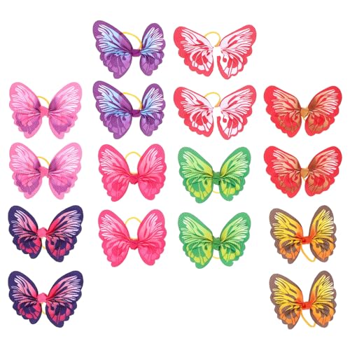 ifundom 16 Stück Elastische Hundehaarbänder Party Welpenschleifen aus Weichem Material Vielseitige...