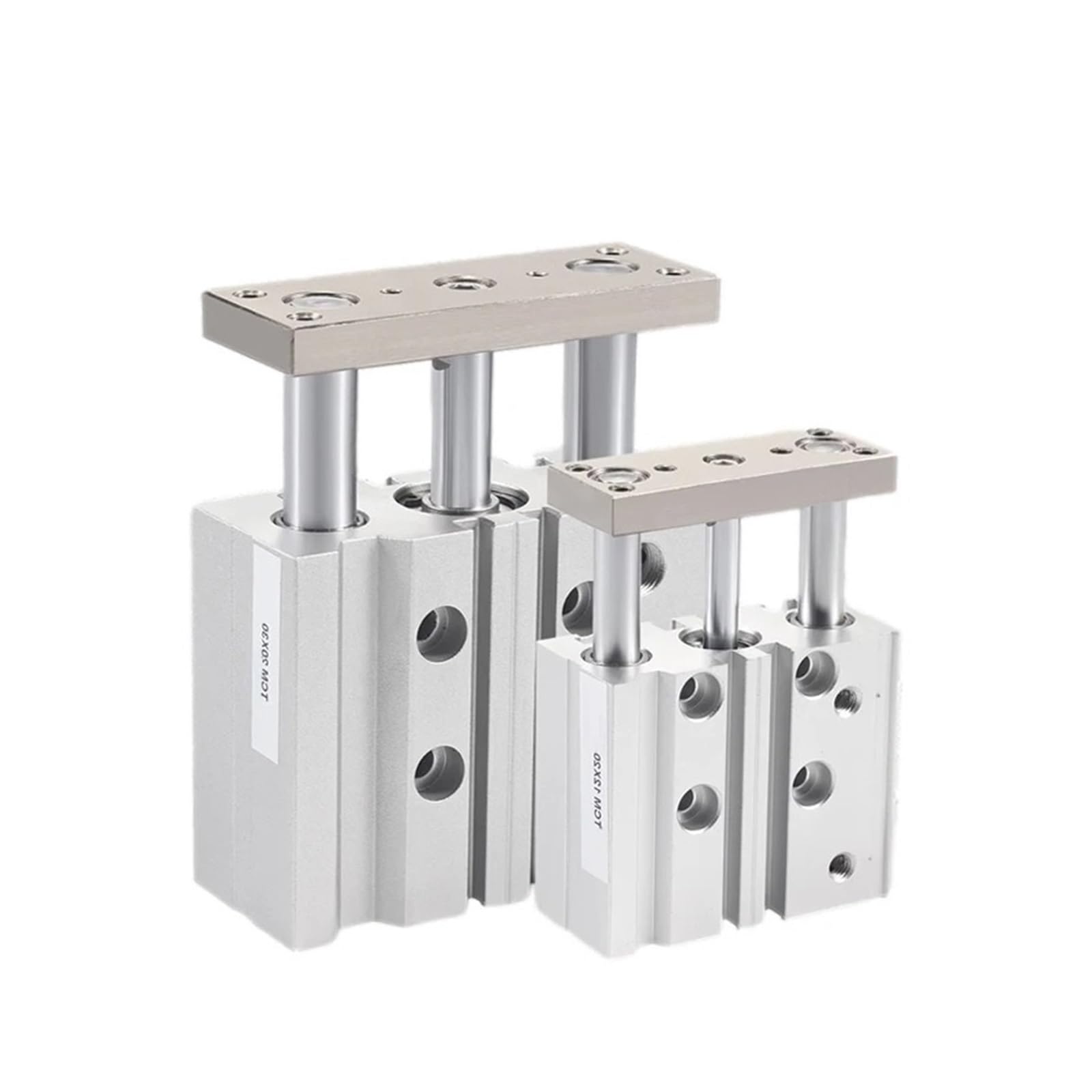 Vérin 3 axes à 3 tiges de guidage TCM 12 alésage 12 course 75mm