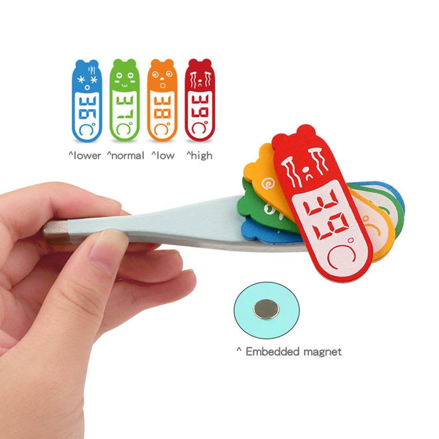 TOYARTSY Doctor Kit for Kids Wooden Dentist Set with Working Stethoscope Doctor Playset Pretend Play Doctors Set for Children, Kids Role play toys, Storage Doctor kit, Imaginative play (Little Doctor) 1