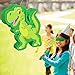 Zonon Green Dinosaur Piñata Bundle, String Piñata Dinosaur with a Blindfold and Stick Pull for Animal Themed Birthday Parties, Decorations Supplies, 16.5 x 11.8 x 3.1 Inches