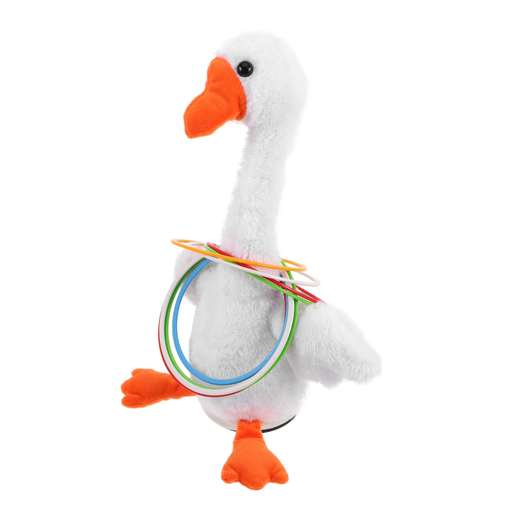 Gioco di Lancio Anelli Interattivo per Bambini Anatra Elettronica, Leggero in Peluche, per Asili Nido e Bancarelle Notturne, Set Completo per Divertimento Educativo