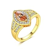 ♛Material:Cobre Blisfille Anillo Plata Flecha Anillo KPOP Anillo Niña Comunion Anillo Color Oro Tamaño 15 Anillos para Novios Oro