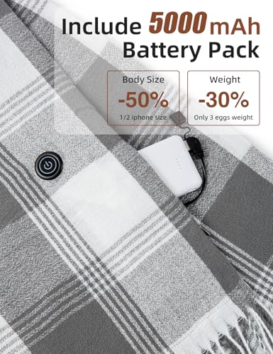 Heated Scarf for 3 Temperature Settings Electric Heating Scarf with Battery2