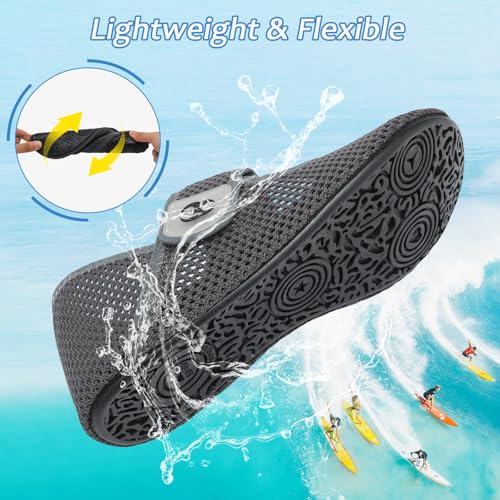 Image of Water Shoes for Women Men Barefoot Beach Swim Aqua Socks Summer Wide Slides Sandals Quick Dry Pool River Sea Sock Shoes