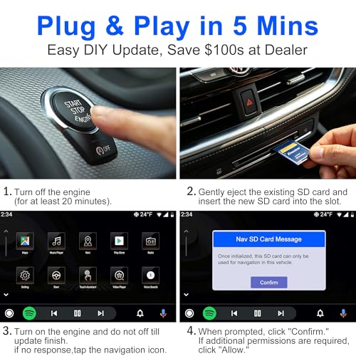 Image of 2026 Navigation SD Card Map Update for Cadillac Escalade, GMC Sierra, Chevrolet Silverado, Buick Enclave - GM SD Navigation Card for USA Canada Mexico Offline GPS Maps, Map Version 8653 1530