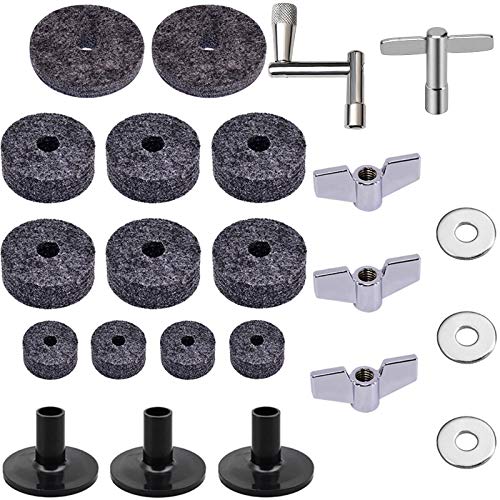 23 pieces cymbal replacement accessories, cymbal stand felts hi-h…