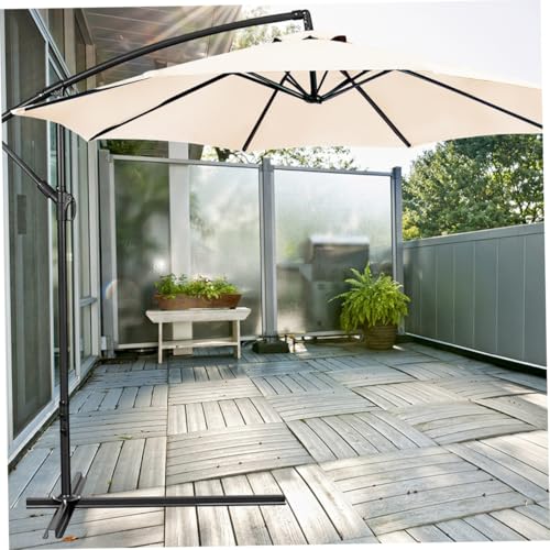Toile de remplacement pour parasol haute densité blanche Yardwe - 6