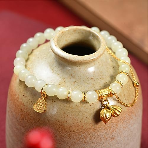 Bracelet de corde en jade Hetian ajustable contre l'inconfort - 3