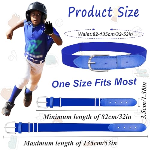 ILHSTY 2 Pack Adult Youth Baseball Belts Softball Belts Football Belts, Adjustable Size Belts for Men Women3