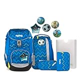 ergobag 2019 idealo Einstellbarer Brustgurt ERGOBAG LiBäro Kinder-Rucksack, Blau Grün Zickzack 2.0