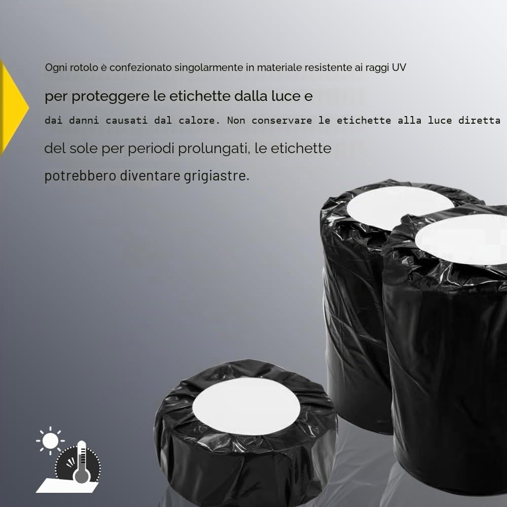 BETCKEY - 102mm x 25mm(4 in x 1 in) Perforated Etichette Termiche Polivalenti Compatibile con stampanti Zebra e altre [10 Rotoli/13750 Etichette]