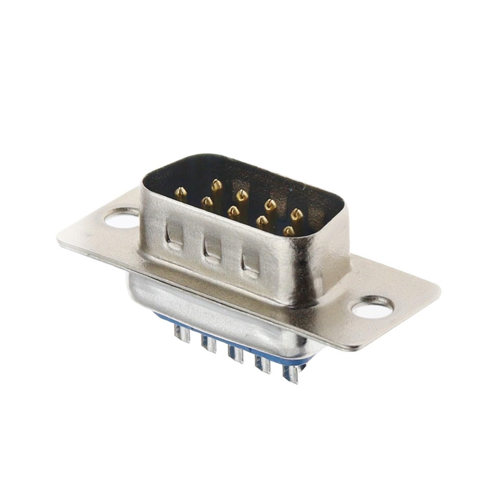 Conector DB9 macho RS232 tipo D-SUB con 9 pines en 2 filas para soldar, pack de 10 7