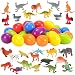 JOYIN 48 Pieces Easter Eggs Prefilled with Assorted Natural World Animal Figures Easter Basket Stuffer for Kids Easter Egg Stuffers Fillers
