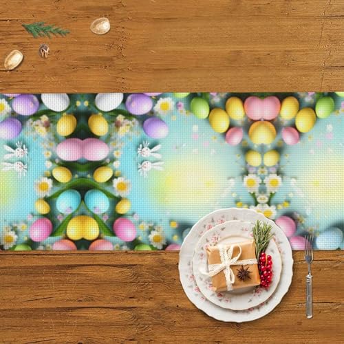 Chemin de table imprimé Easter Holiday pour partager la joie de Pâques en famille - 6