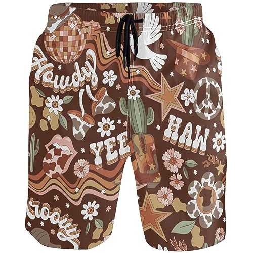 visesunny Stylish Summer Mens Swim Trunks Quick Dry Beachwear Sports Swim Board Shorts Holiday Party Bathing Suits