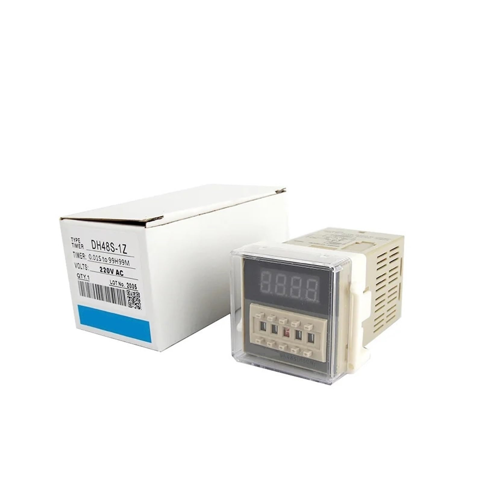 Przekaźnik czasowy Przekaźnik czasowy Cyfrowy programowalny wyłącznik czasowy DH48S-1Z 0,01S-99H99M podstawa AC/DC 12V 24V 36V 110V 220V 380V Timer opóźniający (DCAC12V)