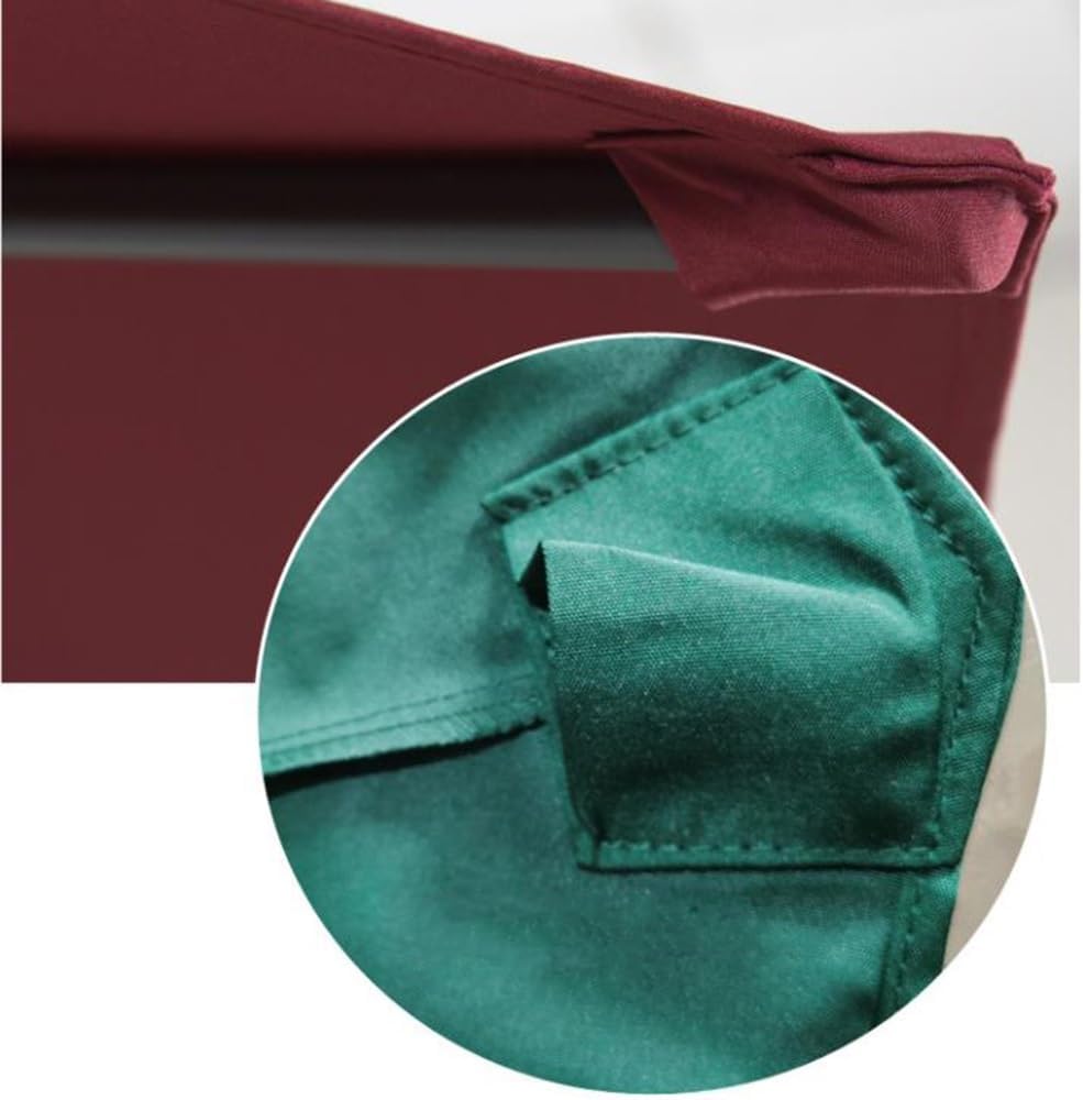 Double Sided Umbrella Canopy 15ft 12 Ribs Large Market Parasol Top Replacement Cover, Triple-Size Patio Umbrella Cloth Anti-UV Waterproof Canvas(Grey)