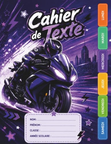 Cahier de texte 2026 2027 Moto : L’outil idéal pour