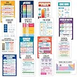 Decorably 16 Chemistry Posters for Classroom High School, 11x17in Educational Matte-Laminated for Hallways, Bulletin Boards, Home Study Room