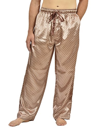 Up2date Fashion Men's Satin Tie Print Sleep & Lounge Pants