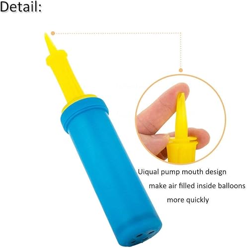 Miniatura 4 de Bomba de boquilla redonda portátil para llenar rápidamente inflables, globos, juguetes, bomba de mano - Bombas de aire de doble acción, globos,