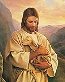 JESUS Carrying Lamb / Christian - Christianity 8 x 10 GLOSSY Photo Picture