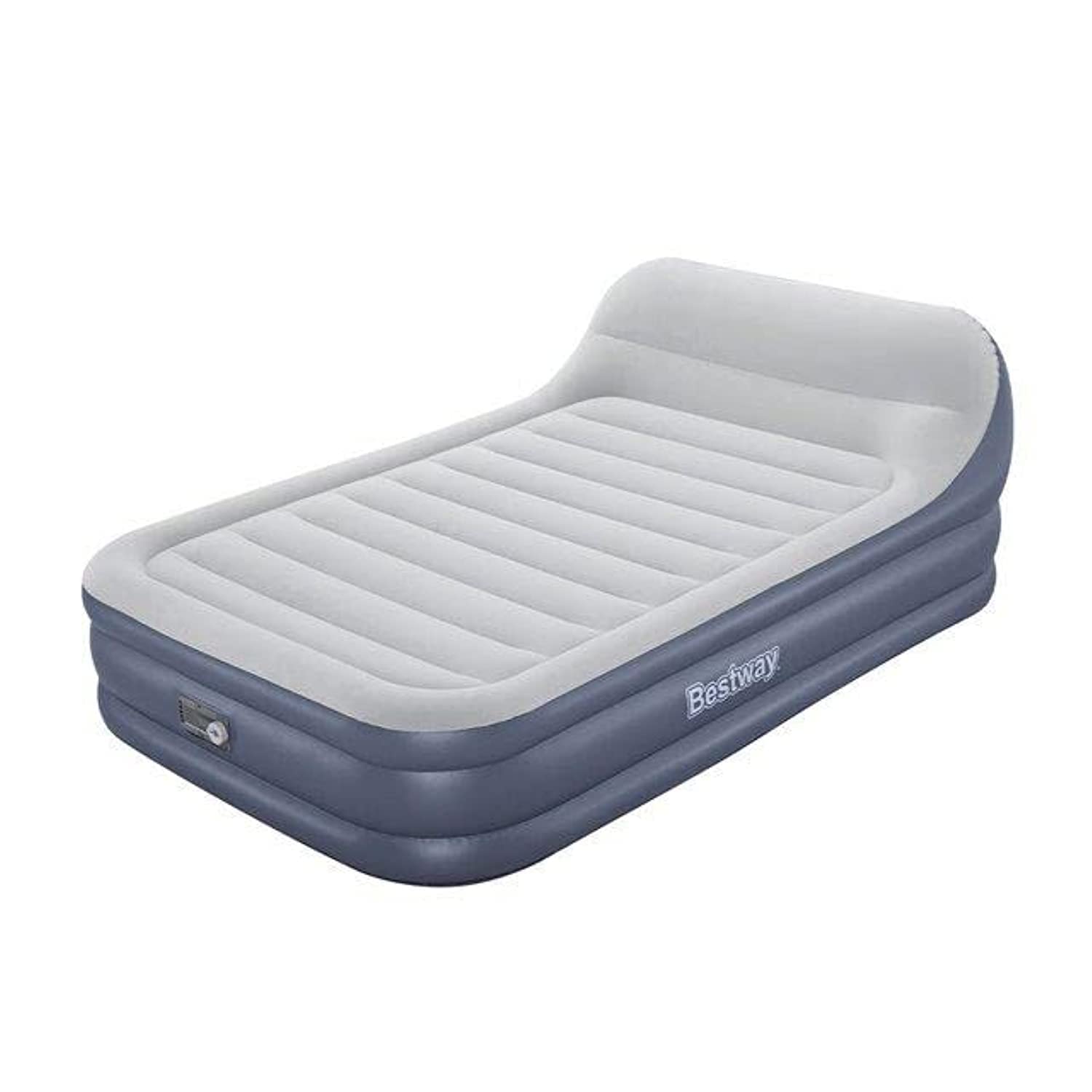 Bestway 89" x 60" x 33"/2.26m x 1.52m x 84cm Tritech Airbed Queen SleekFlow Headboard Built-in AC pump