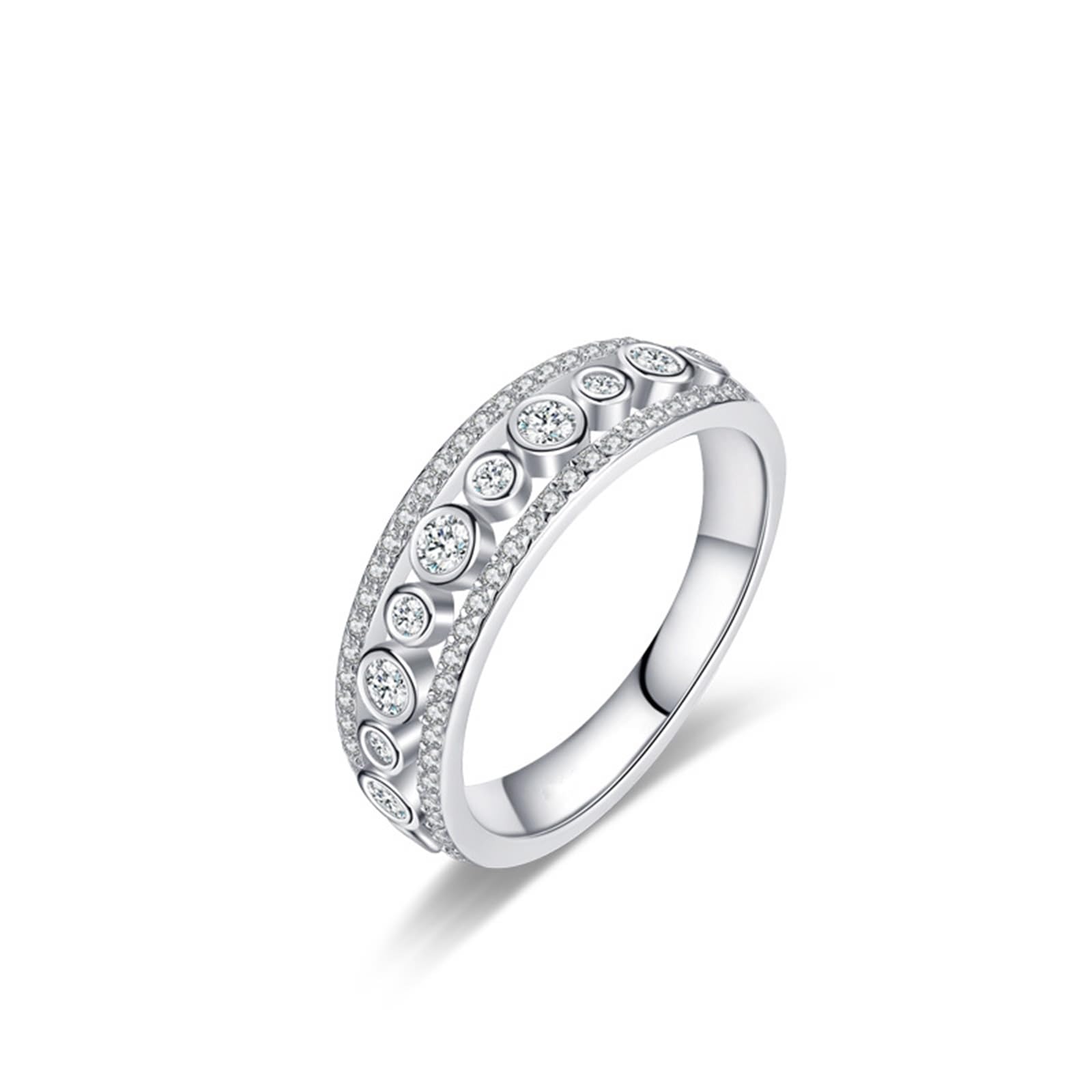 Partnerringe Gelbgold 18 Karat 750, Blase Trauringe mit Labor Erstellt Diamant Echt Gold, Freundschaftsringe Platin PT950, Gr.47-65