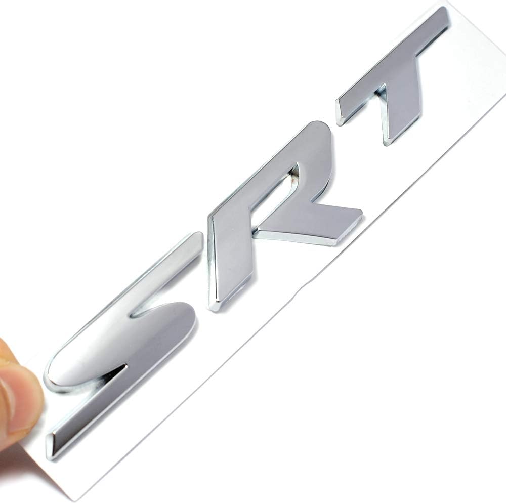 Metal SRT Sticker Rear Trunk Emblem Badge,For Chrysler Aspen Crossfire Ypsilon,For Dodge,ForJeep Cherokee Wrangler ZJ WJ WK XK KJ