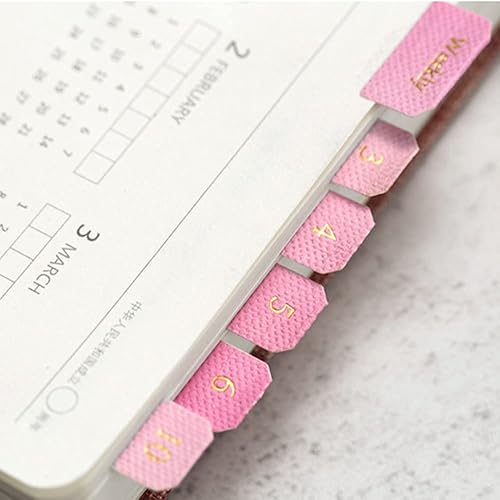 Miniatura 2 de Dreamty 10 hojas autoadhesivas de color degradado, pestañas de índice de calendario mensual para planificadores, diarios, cuadernos, agendas y