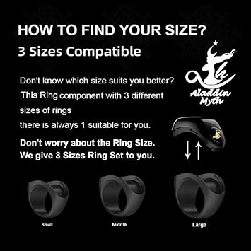 Aladdin Multifunctional Tasbih Prayer Smart Ring, Tasbeeh Counters, Prayer Direction Indicator Guide, 5 Azan Alarm Clock, Electronic Rosary, Step Counting, Heat Rate, SPO2, Blood Pressure, Sport,White