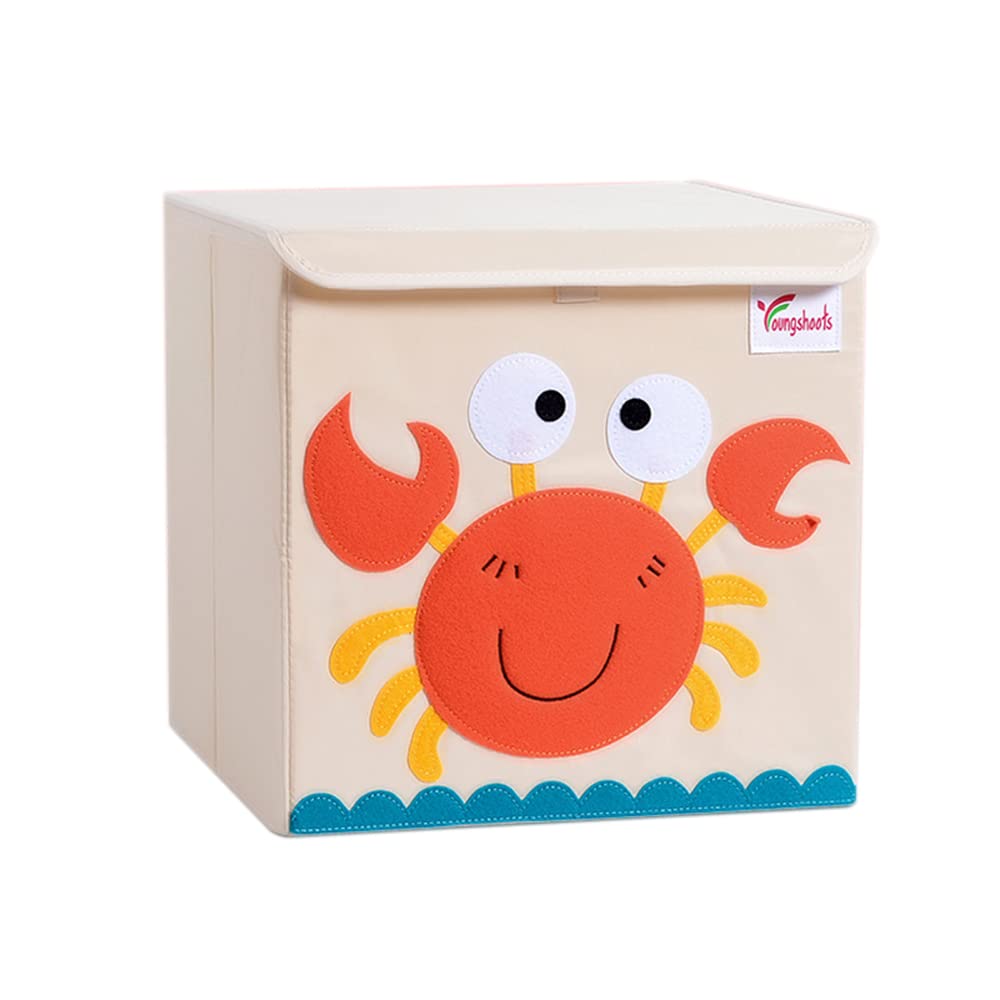 JZLIFE Lidded Storage Bin,Large and Foldable Organizer Box for Kid's Toy,Book and Cloth,Multi-use Basket Storage Box,Toy Chest for Home and Nursery