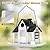 Solar Bird Feeders House Outside Hanging Metal Wild Bird Feeder Outdoors Large Cardinal Bird Feeder Birdhouses Squirrel Proof White