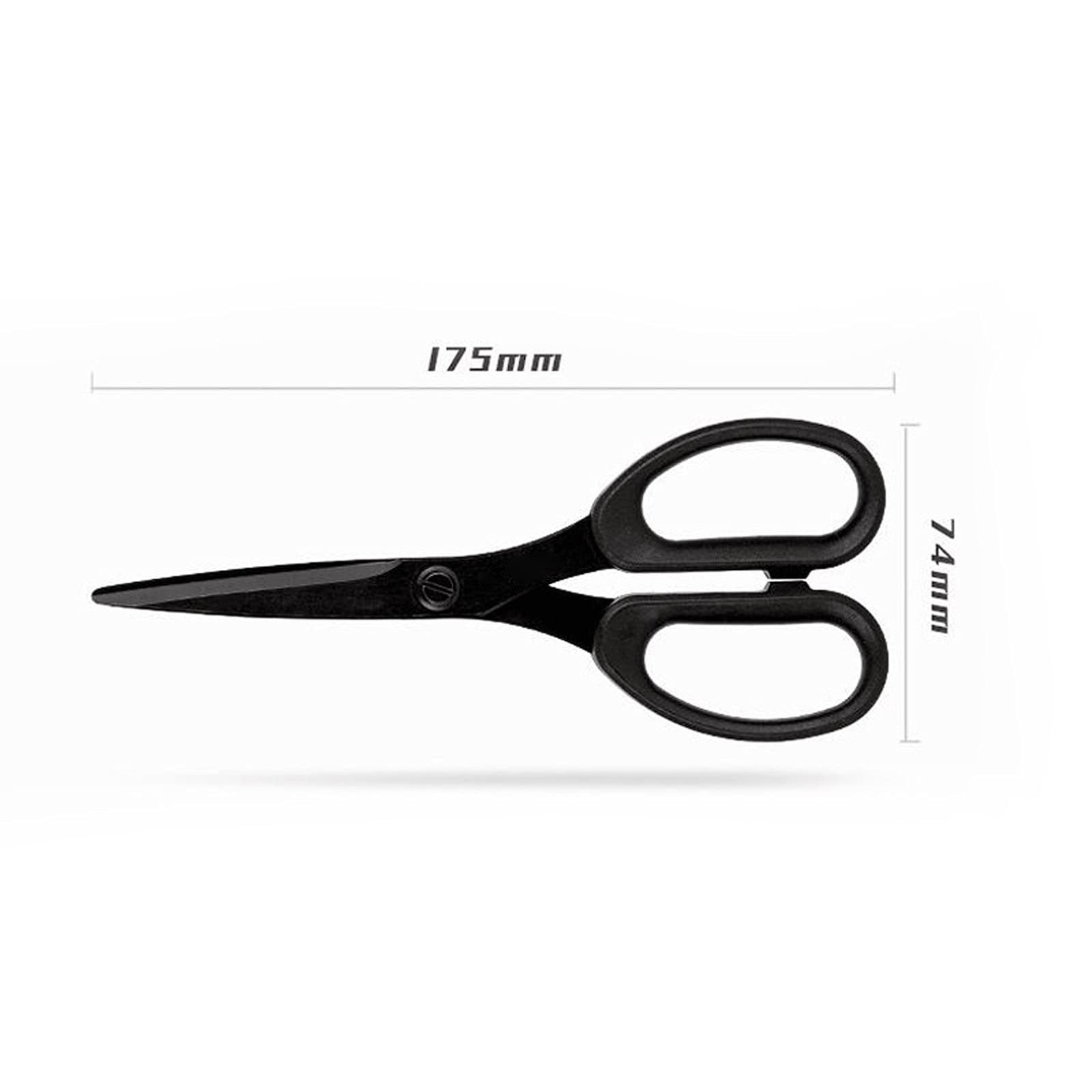 Forbici da ufficio, forbici artigianali, forbici da cucito e ricamo, design affilato in acciaio inossidabile, impugnatura ergonomica in gomma - Forbici da 17,5 cm