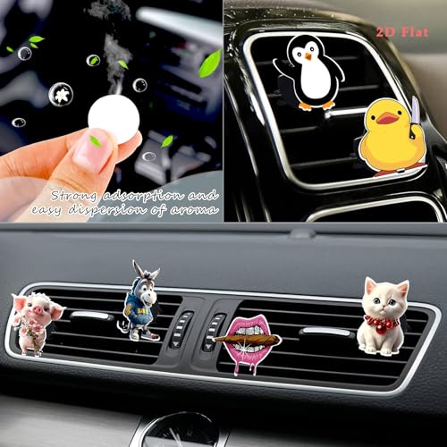 Image of Cute Car Air Freshener Clips Bee Car Vent Clip Bee Cars Scents Cologne Air Conditioner Clip Auto Vent Interior Decoration Cars Accessories Bees Loves Gifts for Women Men