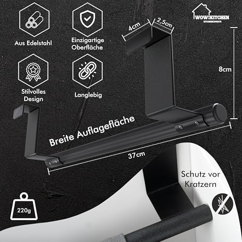 Miniatura 2 de Wow!Kitchen - Toallero Sin Taladrar Para Cocina, Antideslizante Y Estable, Los Paños De Cocina Permanecen Colgados Gracias A La Superficie Especial - Sin Pegar, Sin Taladrar - Soporte Para Paños De