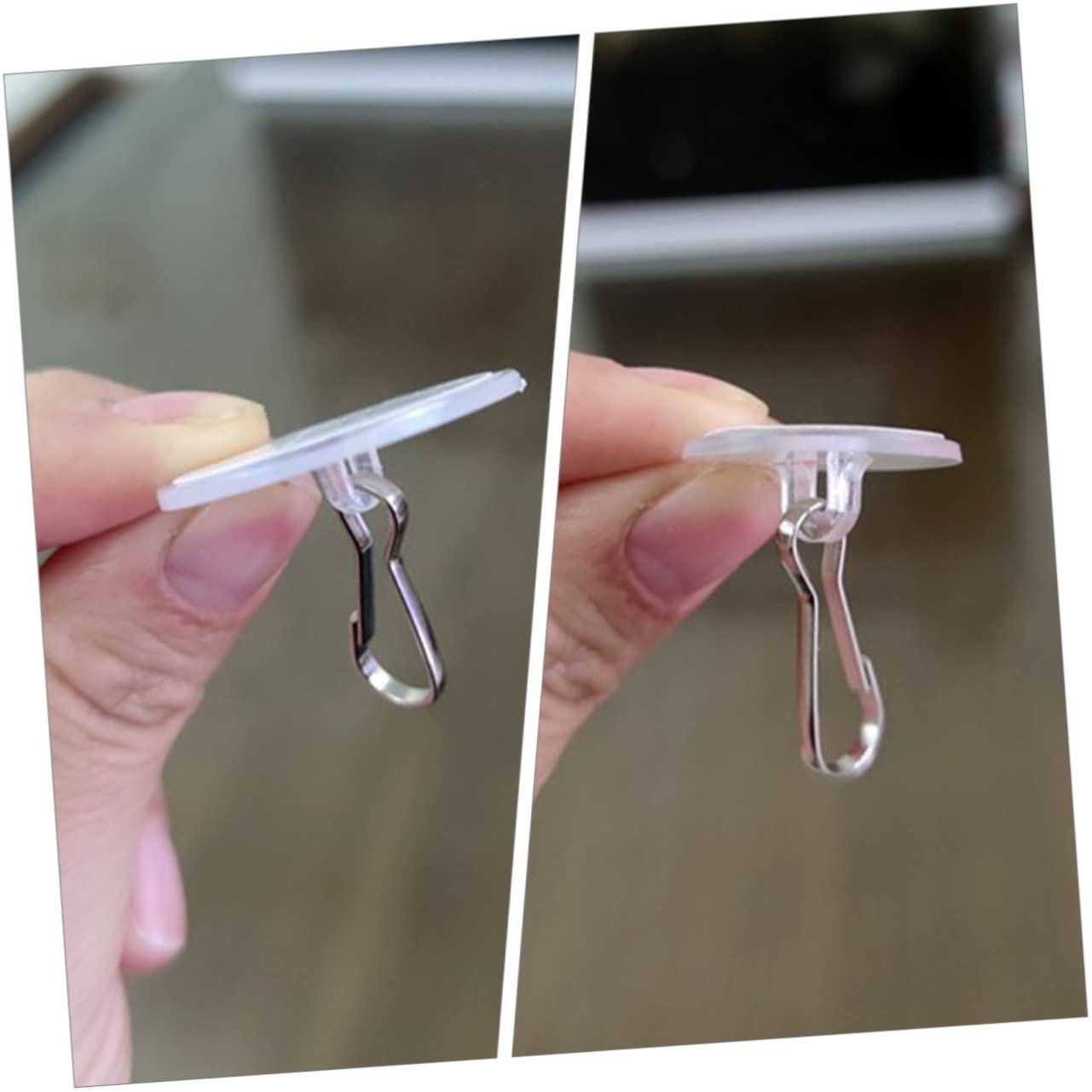 40piezas Ganchos De Techo Adhesivos Transparentes Ganchos Fuertes Para Colgar Decoraciones Sin Necesidad De Perforar Para Plantas y Luces Interiores y Exteriores
