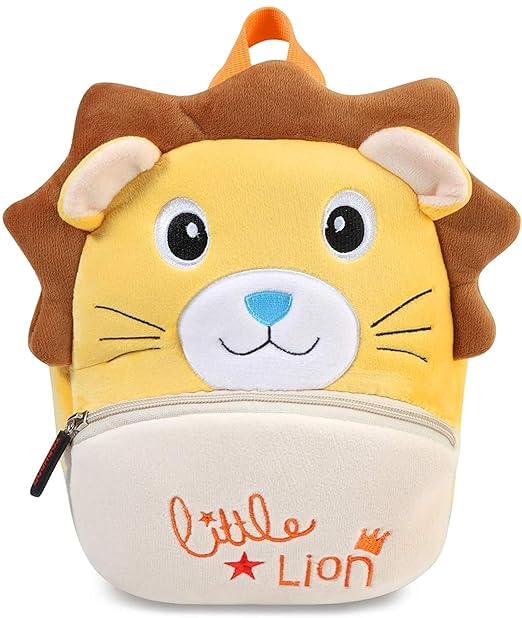 joylk Cute Kids Backpack Toddler Bag Plush Animal Cartoon Mini Travel Bag for Baby Girl Boy 1-6 Years, Ideal for Gifting for Kids (little lion) kid's bag