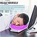 OULIGET Silicone Face Massage Pillow,SPA Beauty Face Relax Headrest,Salon Skin Care Soft Overlay Travel Head Support,Purple