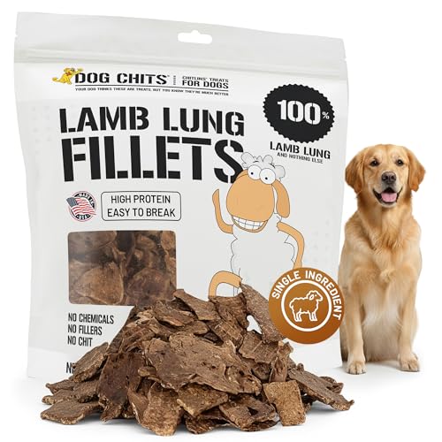 Dog Chits Lamb Lung Fillets Dog Treats 10 oz
