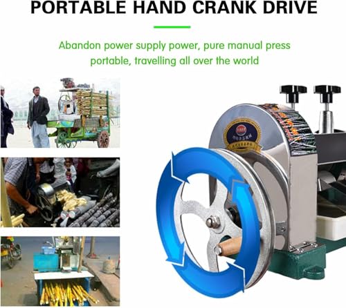 Manual Sugarcane Juicer Machine - Stainless Steel Press with 110LBS Output, 3 Rollers & Large Inlet for Effortless Juicing - Image 4