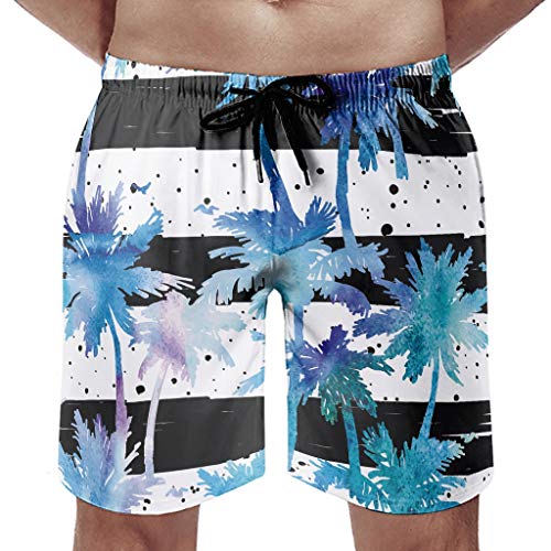 Ktewqmp Zomer zwembroek kokosnootboom mannen zwembroek zwembroek met zakken kant - Image 5